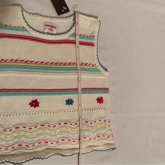 NWT Catimini Embroidered Flower Tank Top - Picture 6 of 8